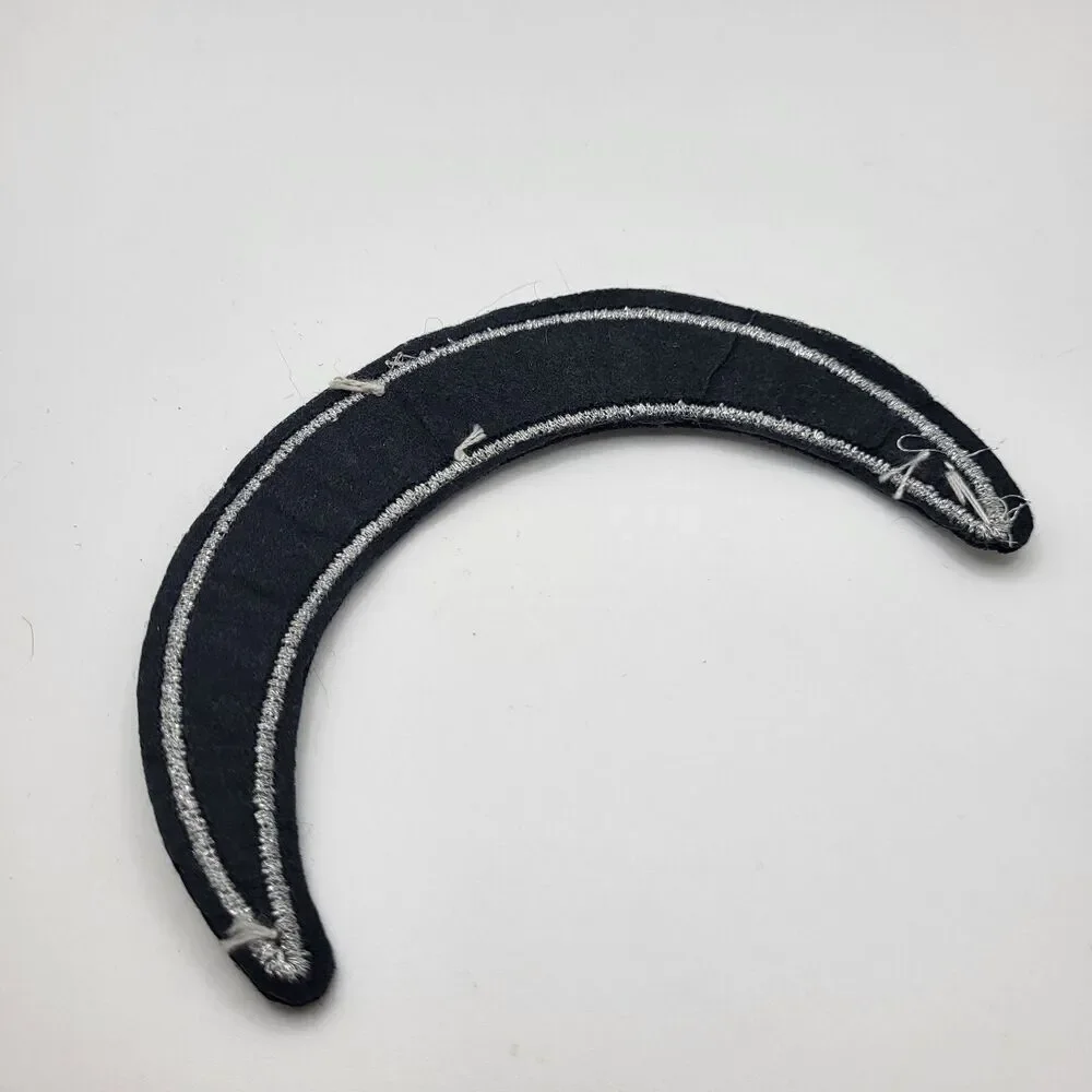 Beaded Moon Applique Sew On 4.5in long